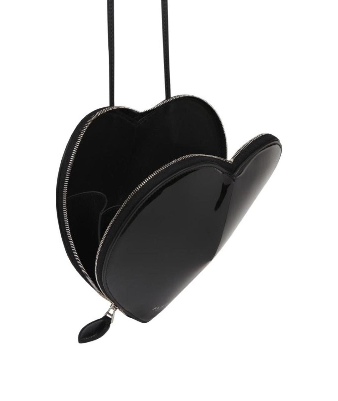 ALAIA Черная сумка через плечо из лакированной кожи, фото 4