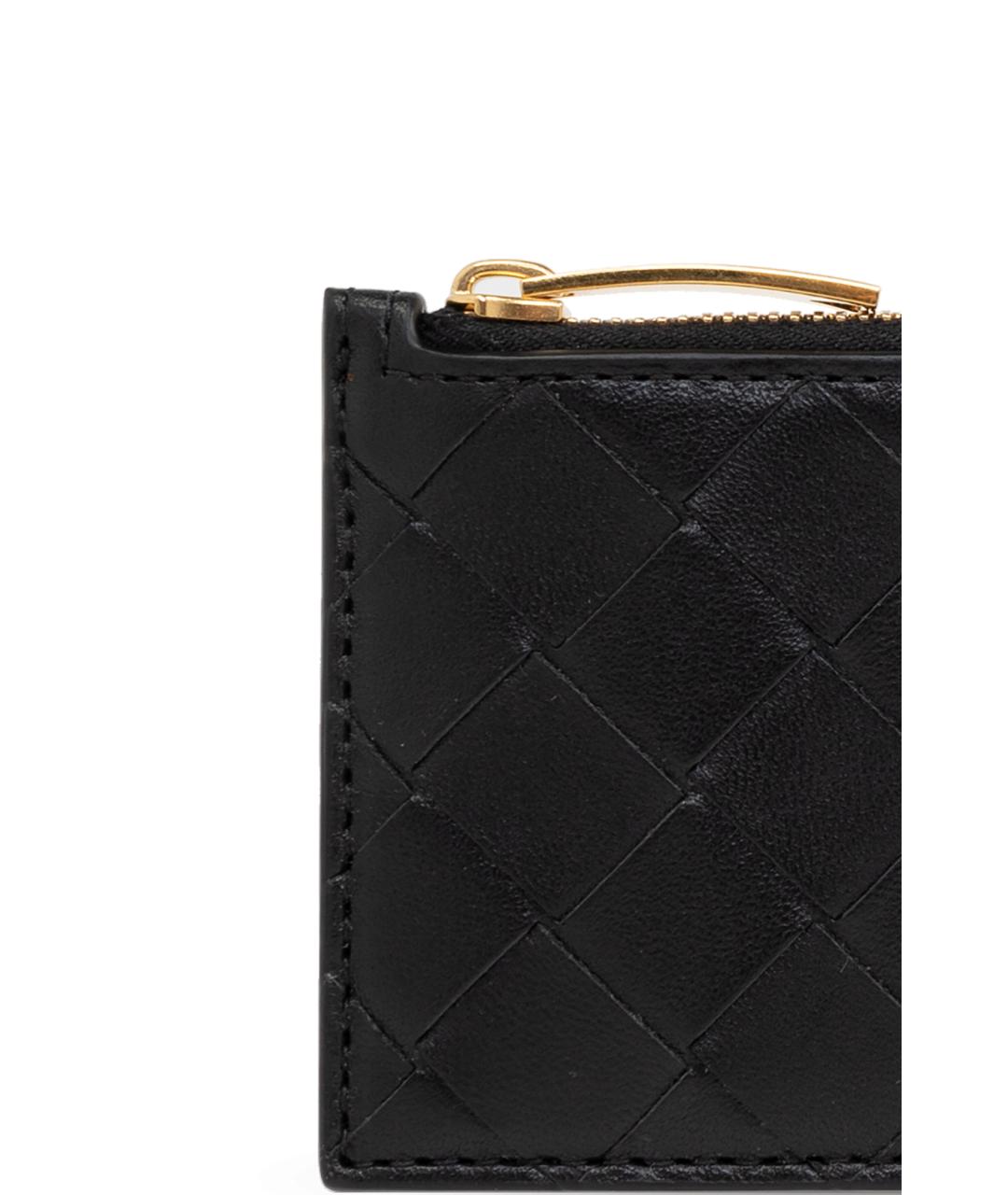 BOTTEGA VENETA Черный кожаный кардхолдер, фото 5