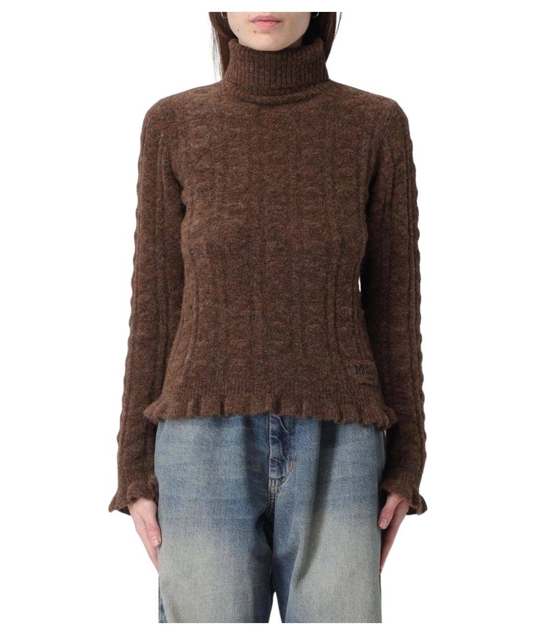 MOSCHINO JEANS Коричневая шерстяная водолазка, фото 1
