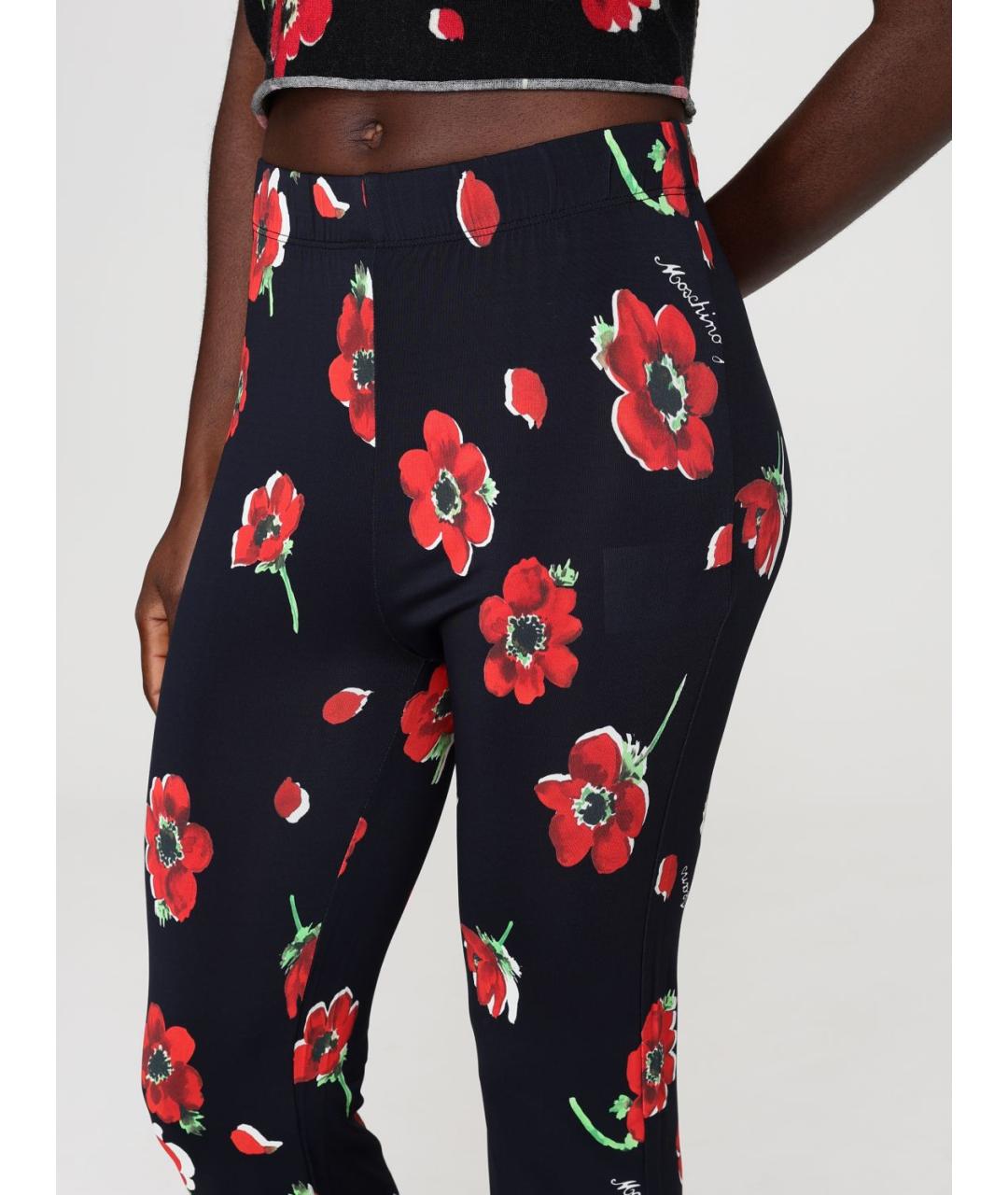 MOSCHINO JEANS Мульти вискозные брюки узкие, фото 3