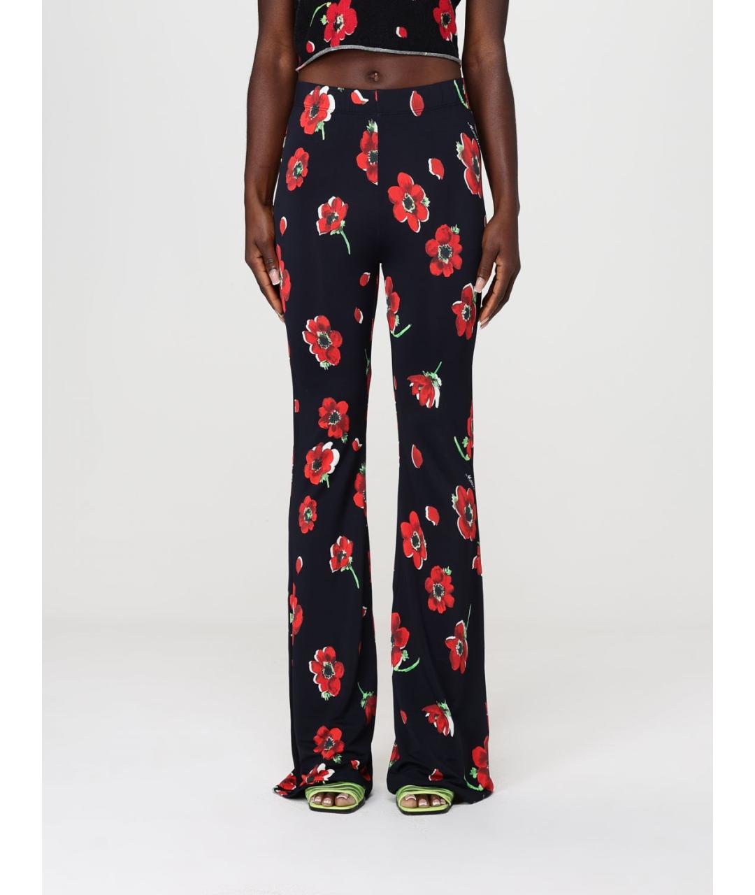 MOSCHINO JEANS Мульти вискозные брюки узкие, фото 4