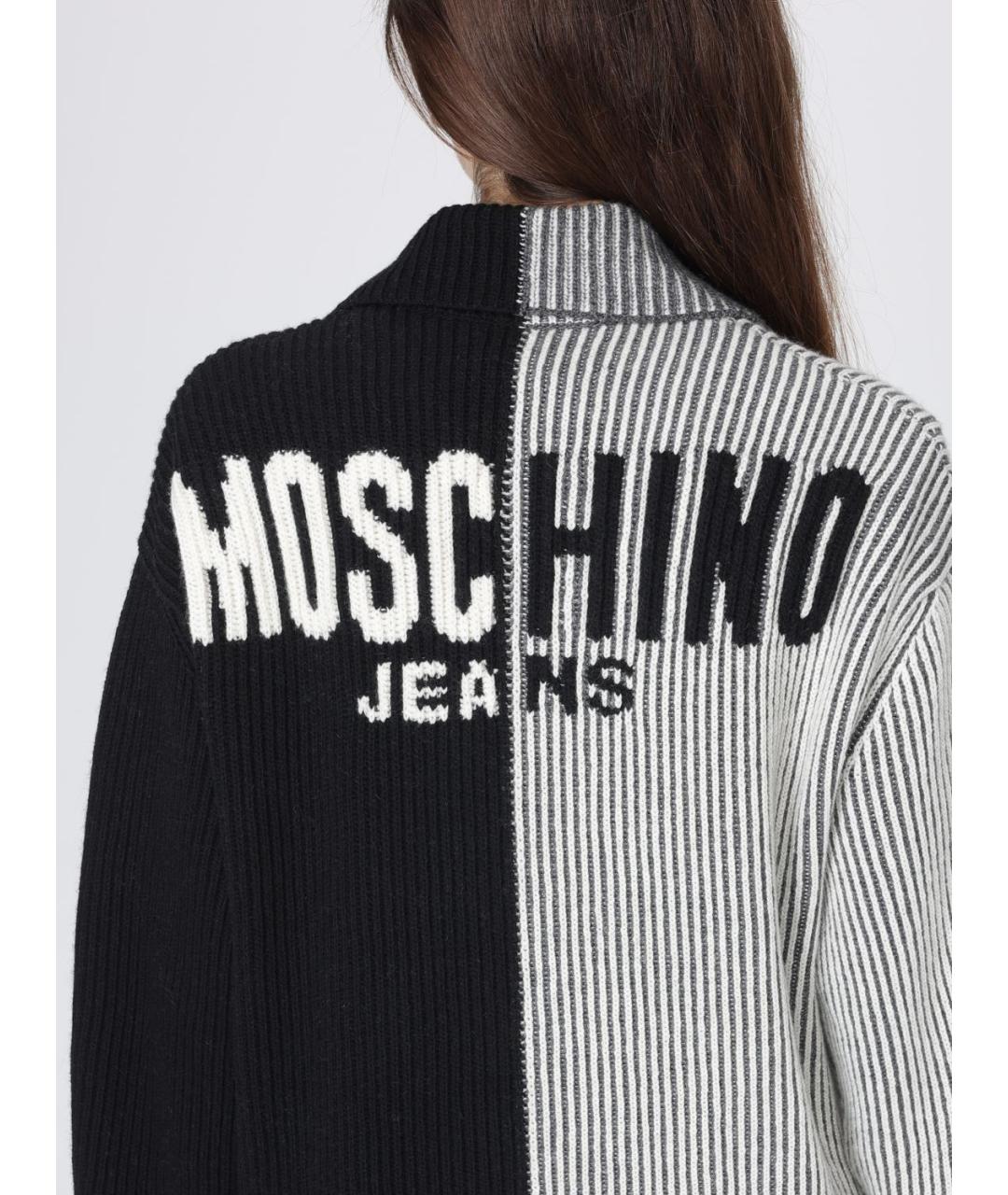 MOSCHINO JEANS Черное шерстяное пальто, фото 5