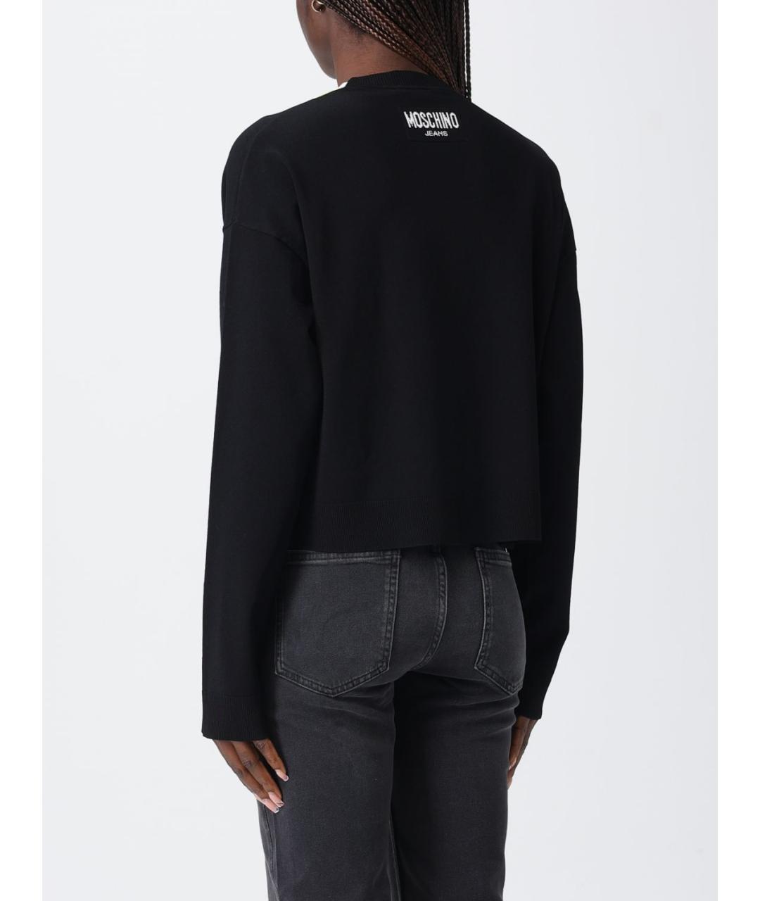 MOSCHINO JEANS Черный вискозный джемпер / свитер, фото 2