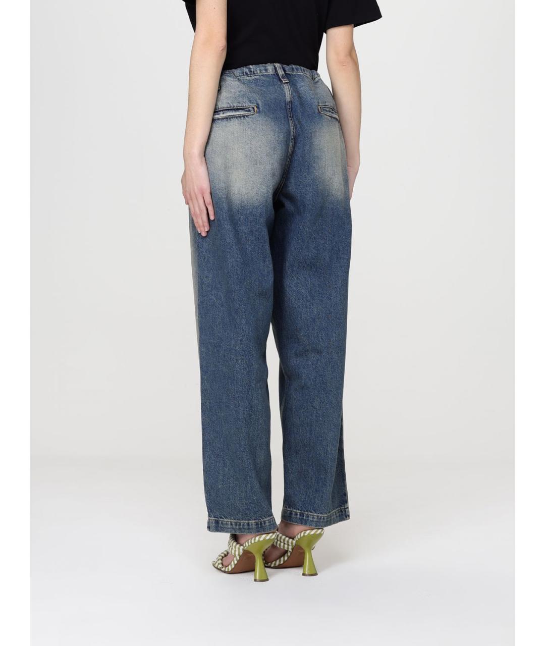 MOSCHINO JEANS Синие хлопковые прямые джинсы, фото 2