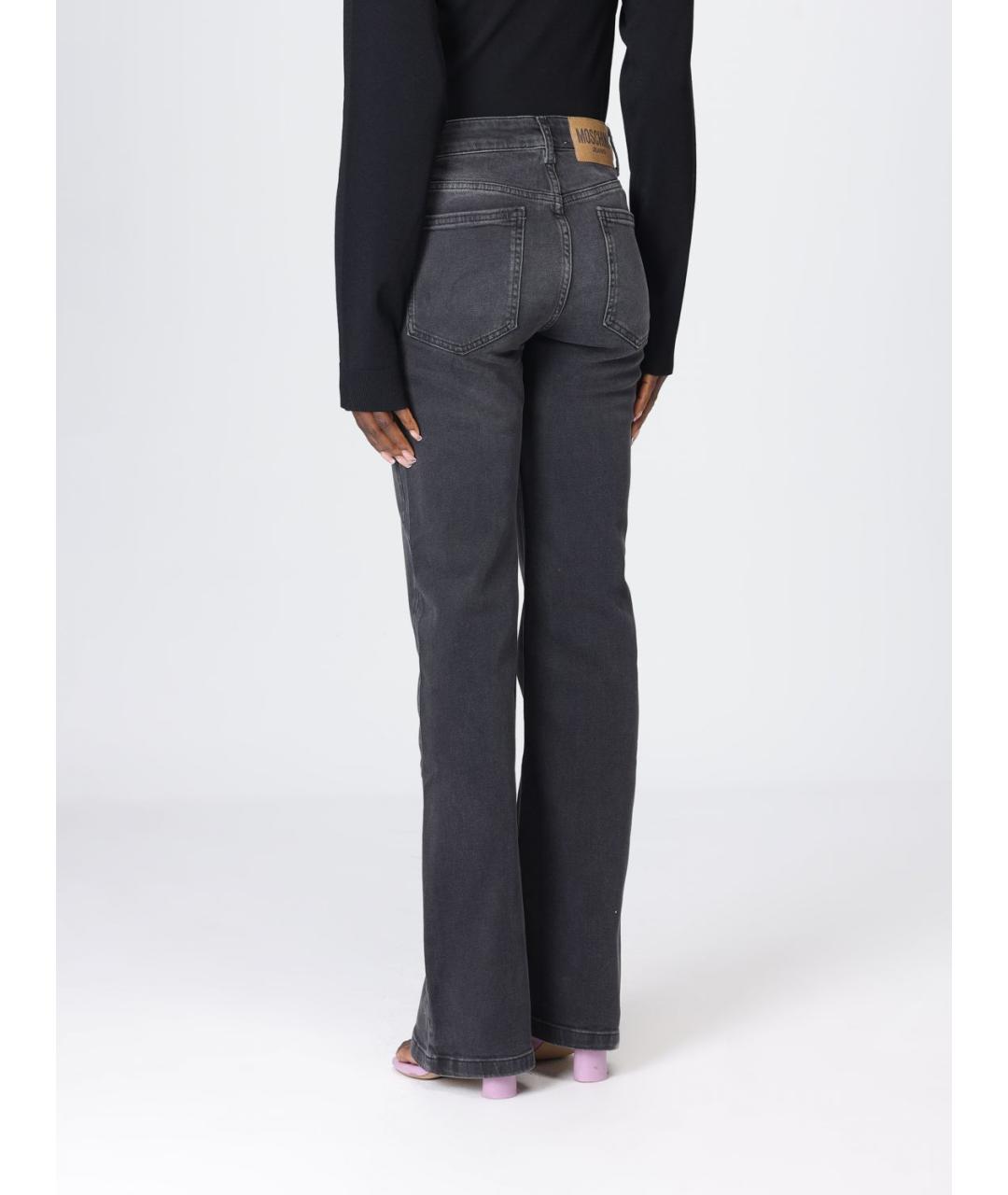 MOSCHINO JEANS Серые хлопковые джинсы слим, фото 2