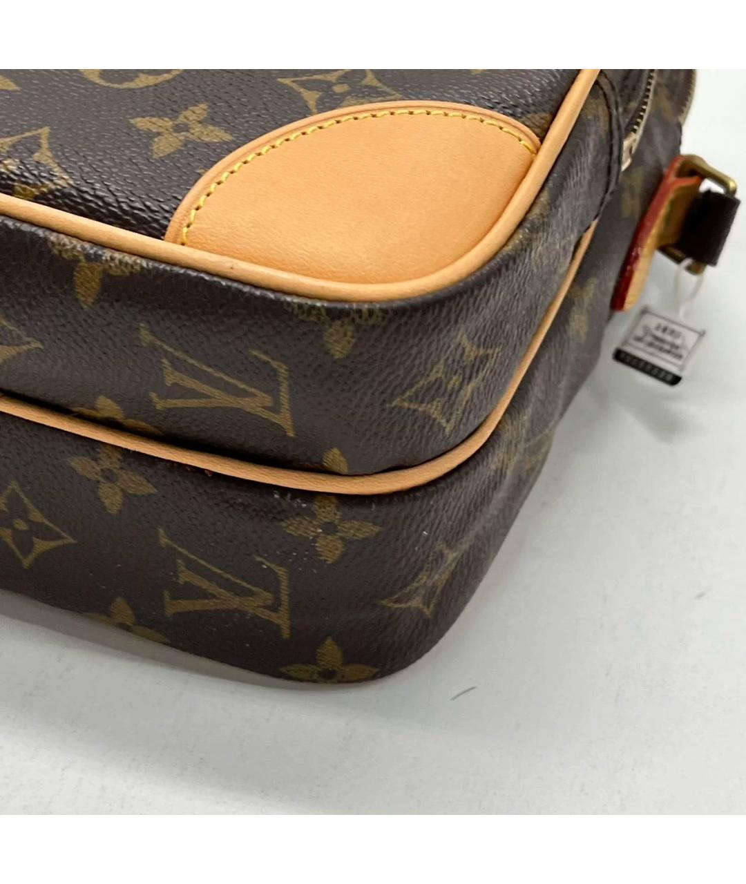 LOUIS VUITTON Коричневая кожаная сумка на плечо, фото 7