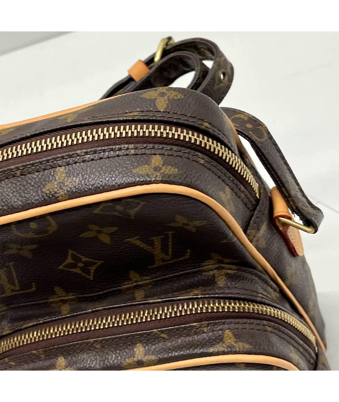 LOUIS VUITTON Коричневая кожаная сумка на плечо, фото 5