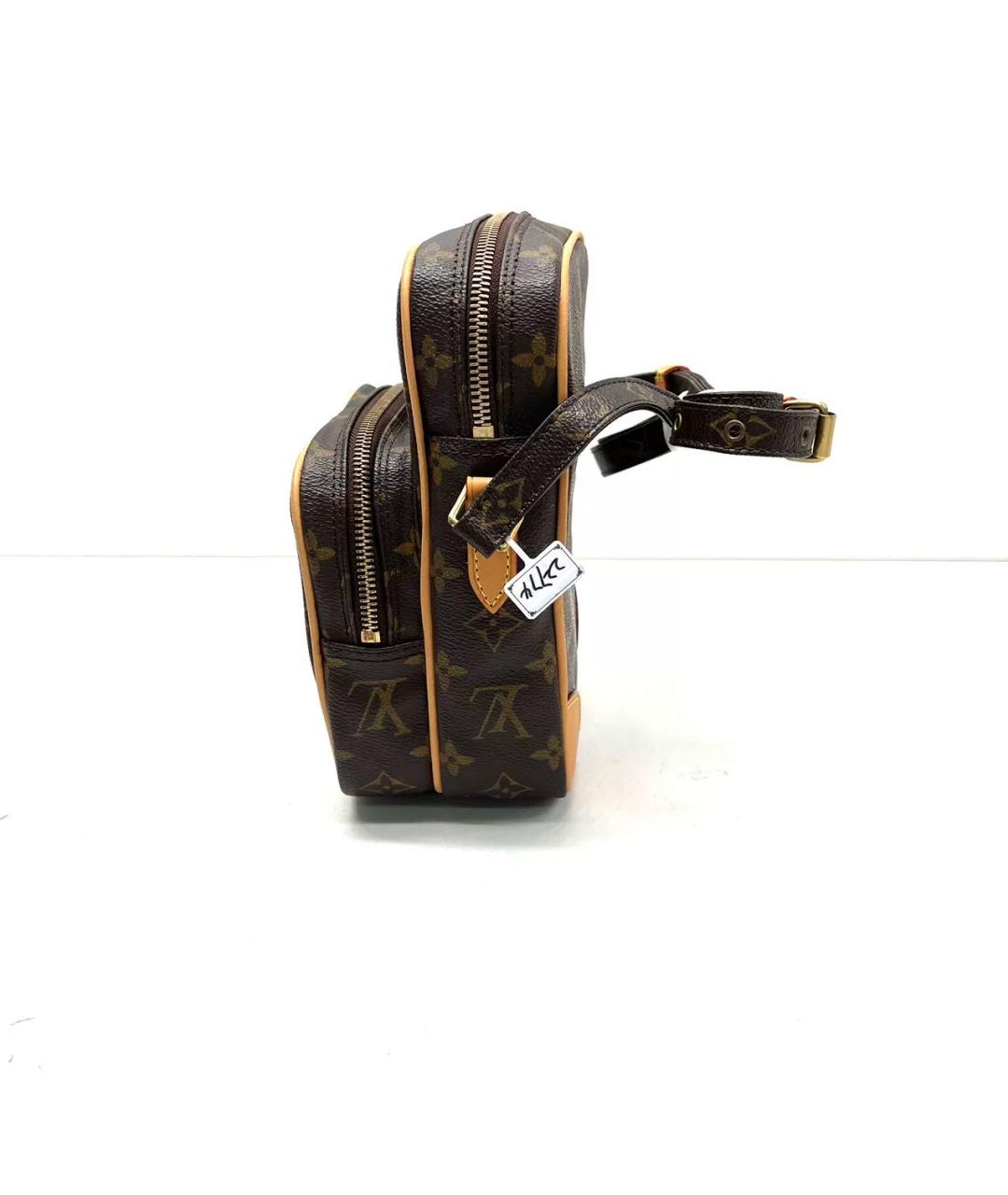 LOUIS VUITTON Коричневая кожаная сумка на плечо, фото 2