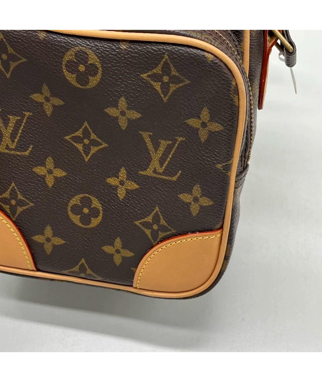 LOUIS VUITTON Коричневая кожаная сумка на плечо, фото 8