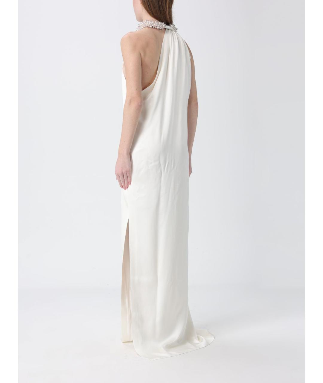 STELLA MCCARTNEY Белое ацетатное вечернее платье, фото 3