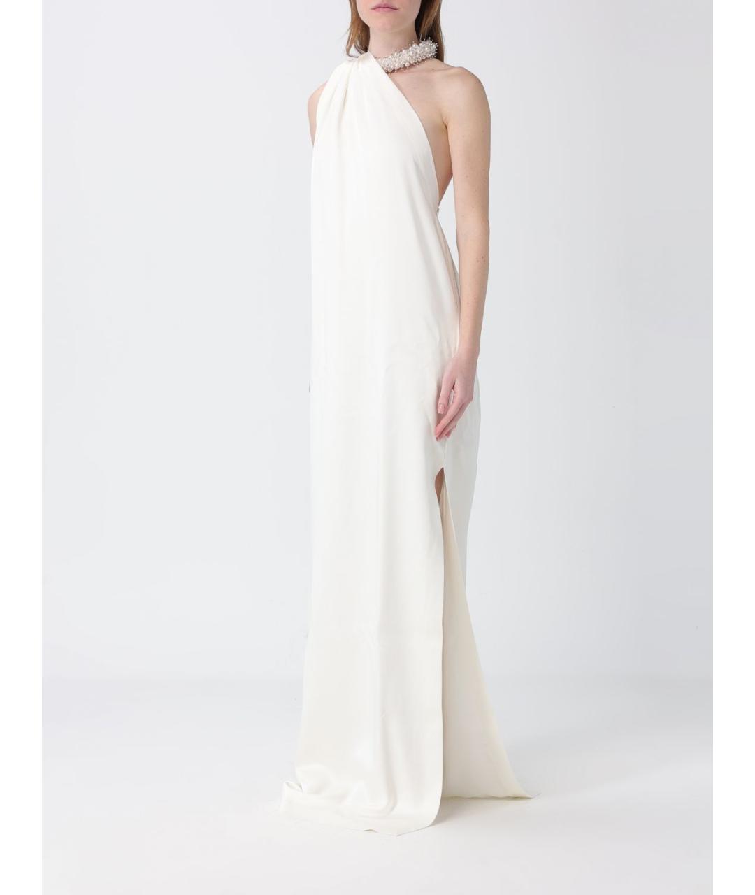STELLA MCCARTNEY Белое ацетатное вечернее платье, фото 4