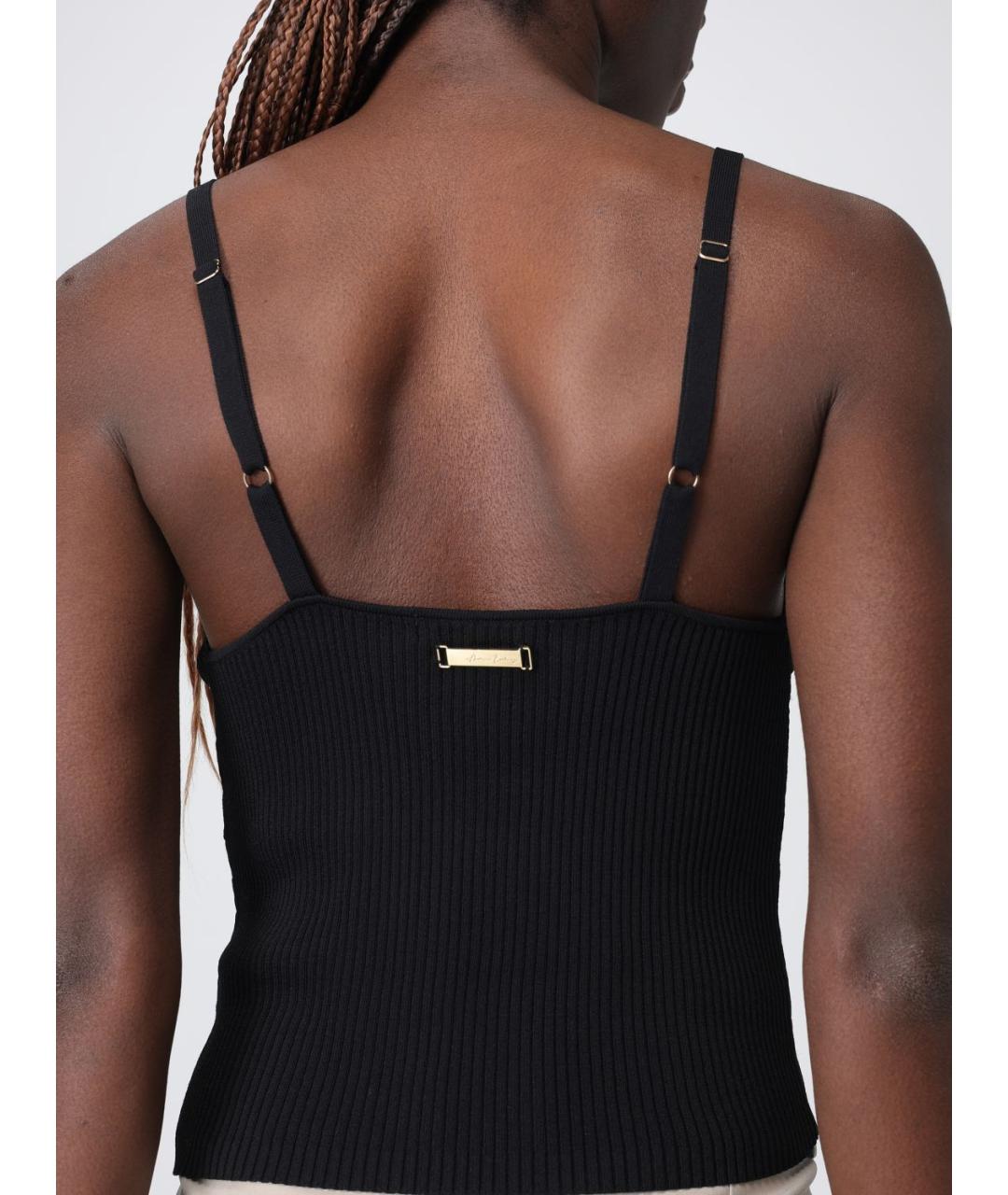 ARMANI EXCHANGE Черная вискозная майка, фото 3