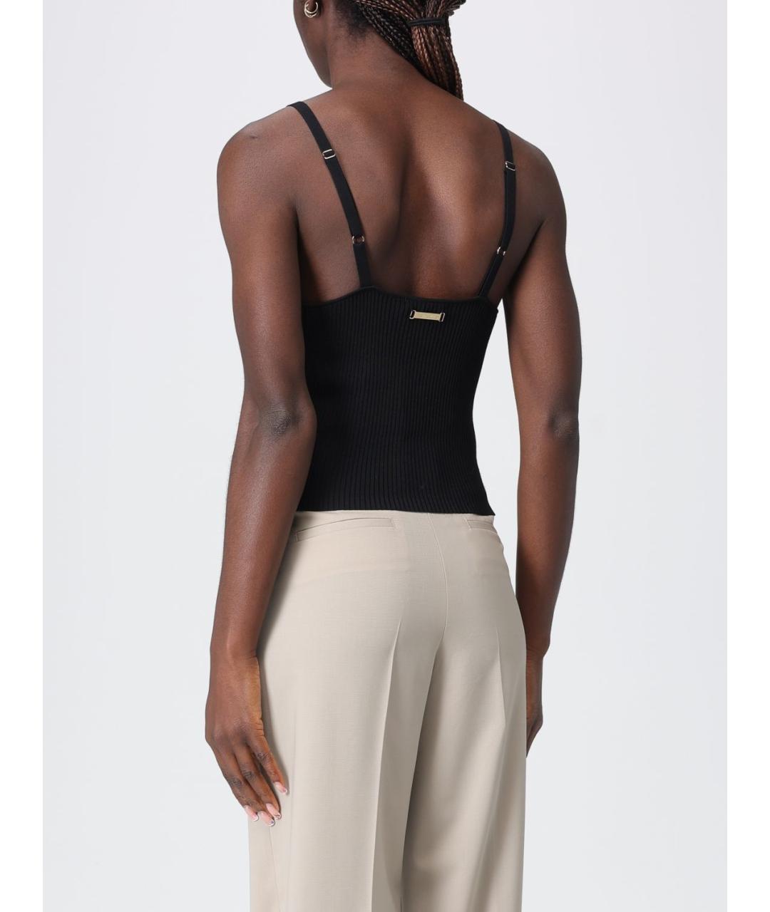 ARMANI EXCHANGE Черная вискозная майка, фото 2