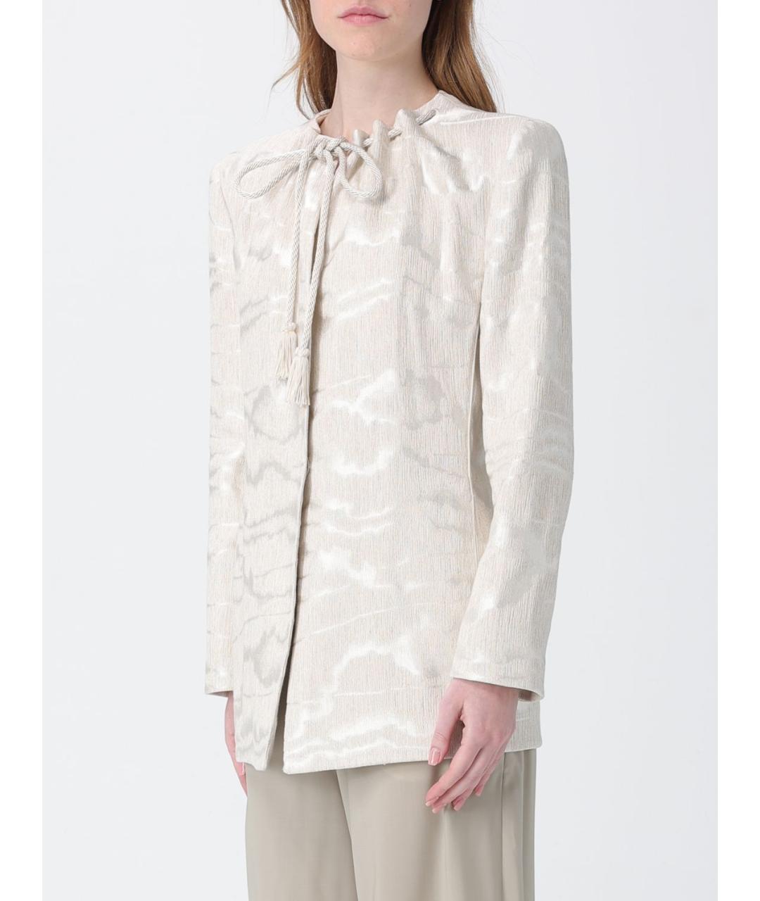 GIORGIO ARMANI Бежевый жакет/пиджак, фото 4