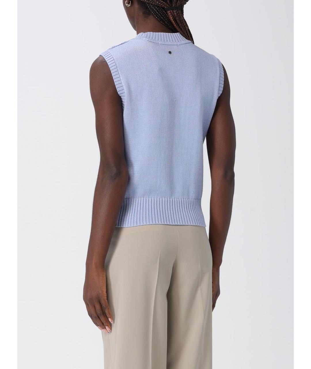 ARMANI EXCHANGE Голубая хлопковая майка, фото 2