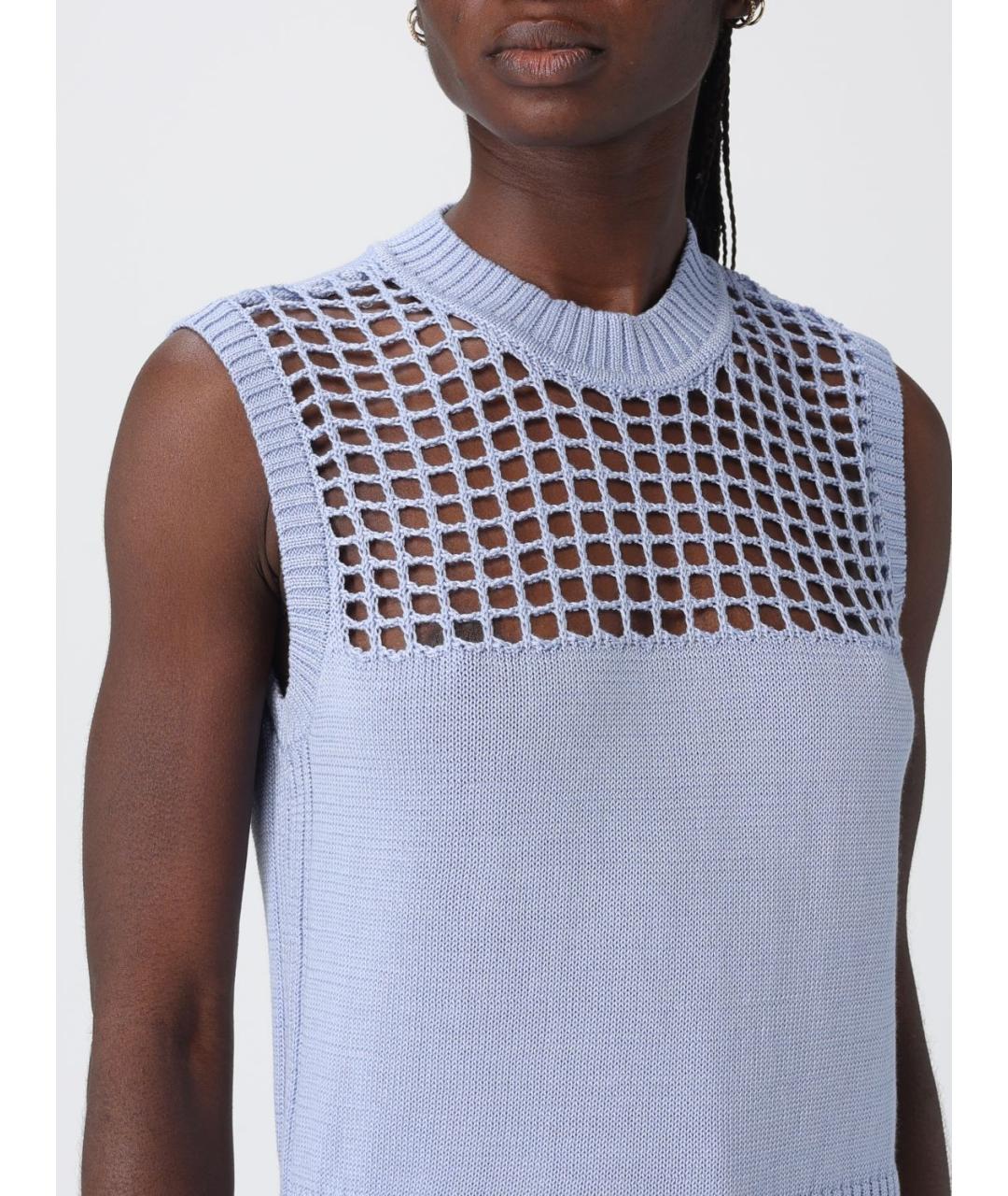 ARMANI EXCHANGE Голубая хлопковая майка, фото 3