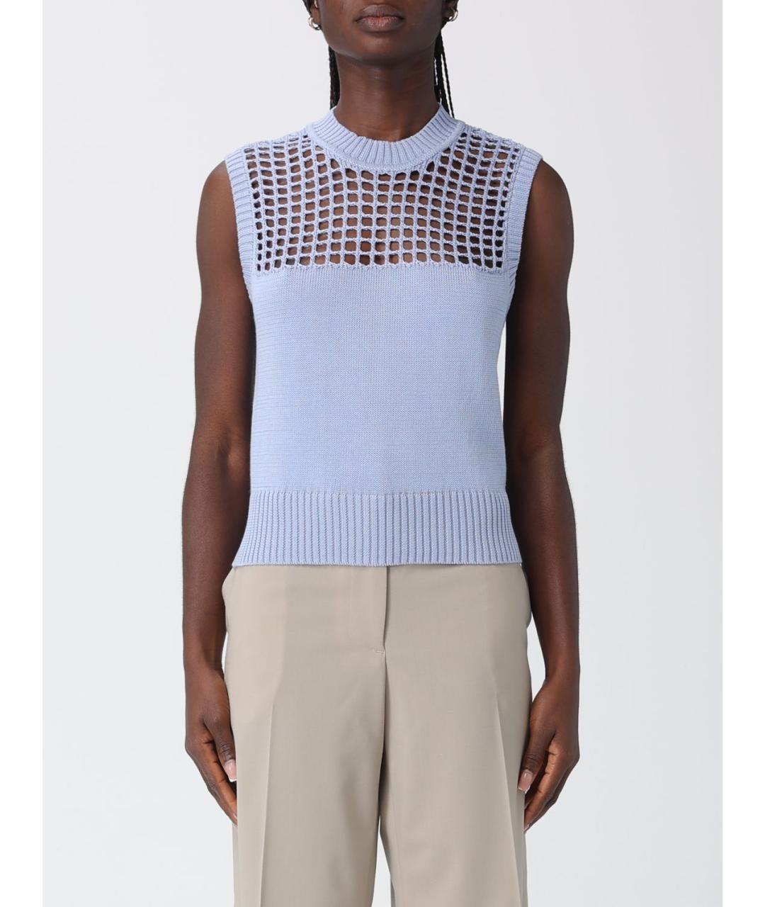 ARMANI EXCHANGE Голубая хлопковая майка, фото 4