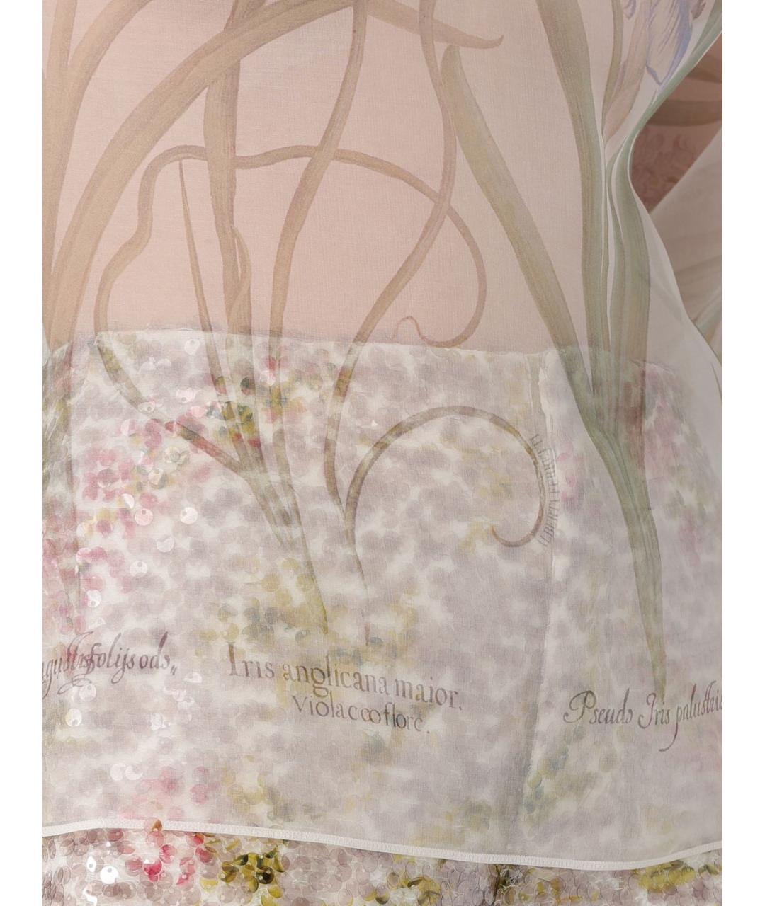 ALBERTA FERRETTI Бежевая шелковая блузы, фото 5