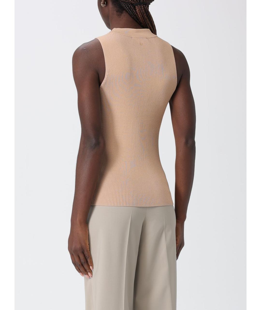 ARMANI EXCHANGE Бежевая вискозная майка, фото 2