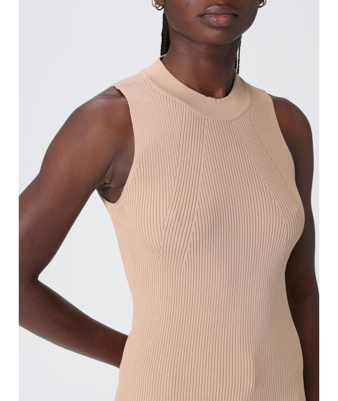 ARMANI EXCHANGE Бежевая вискозная майка, фото 3