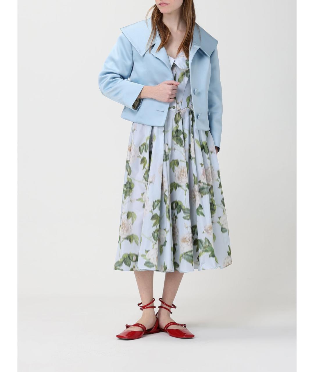 ANTONIO MARRAS Голубое полиэстеровое повседневное платье, фото 2