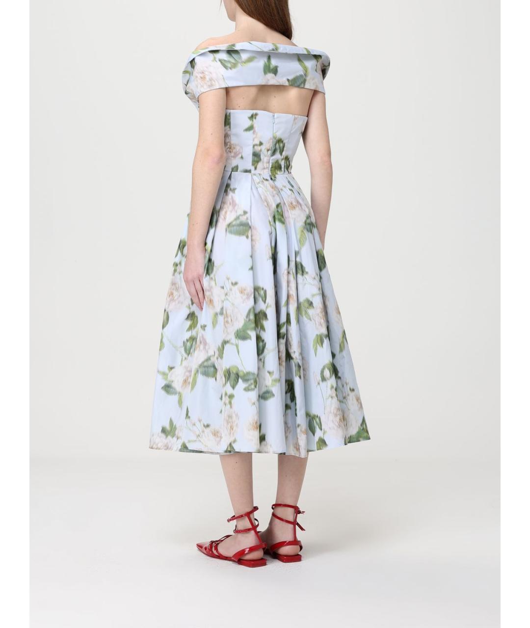 ANTONIO MARRAS Голубое полиэстеровое повседневное платье, фото 3