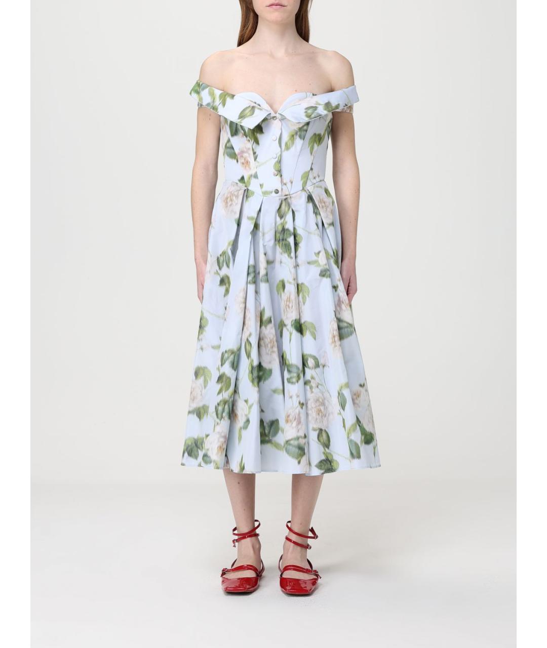 ANTONIO MARRAS Голубое полиэстеровое повседневное платье, фото 5