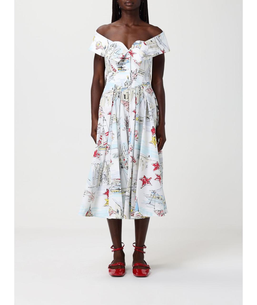 ANTONIO MARRAS Белое хлопковое платье, фото 4