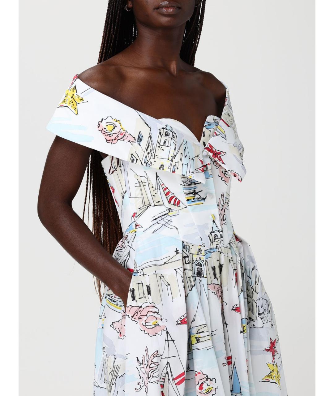 ANTONIO MARRAS Белое хлопковое платье, фото 3