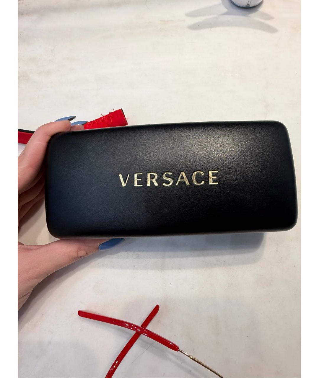 VERSACE Красные пластиковые солнцезащитные очки, фото 4