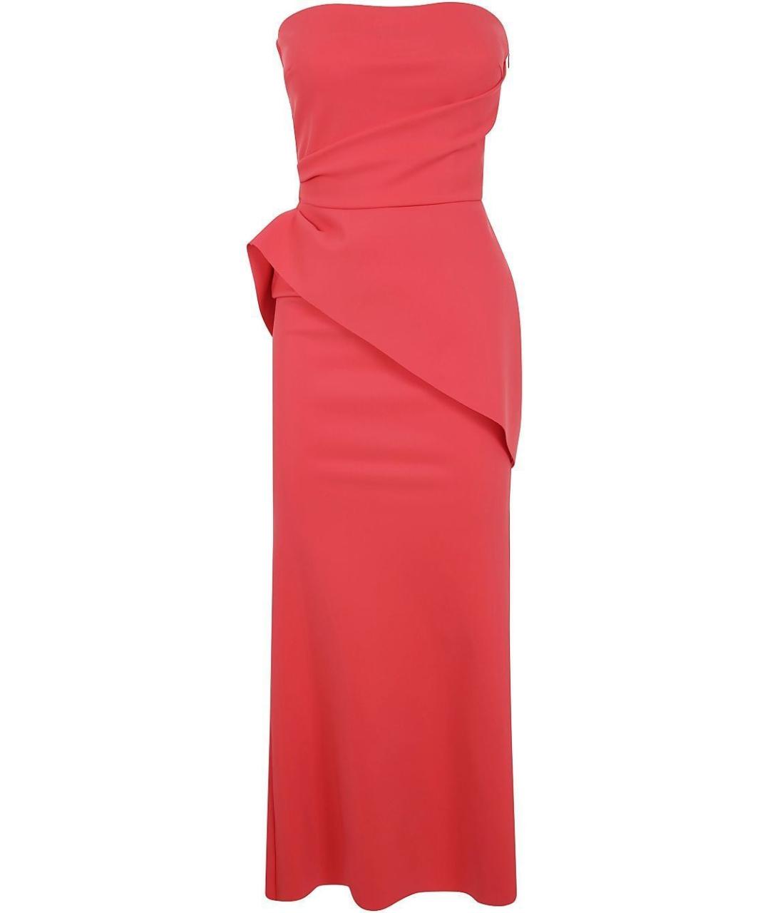 CHIARA BONI Красное полиамидовое вечернее платье, фото 4