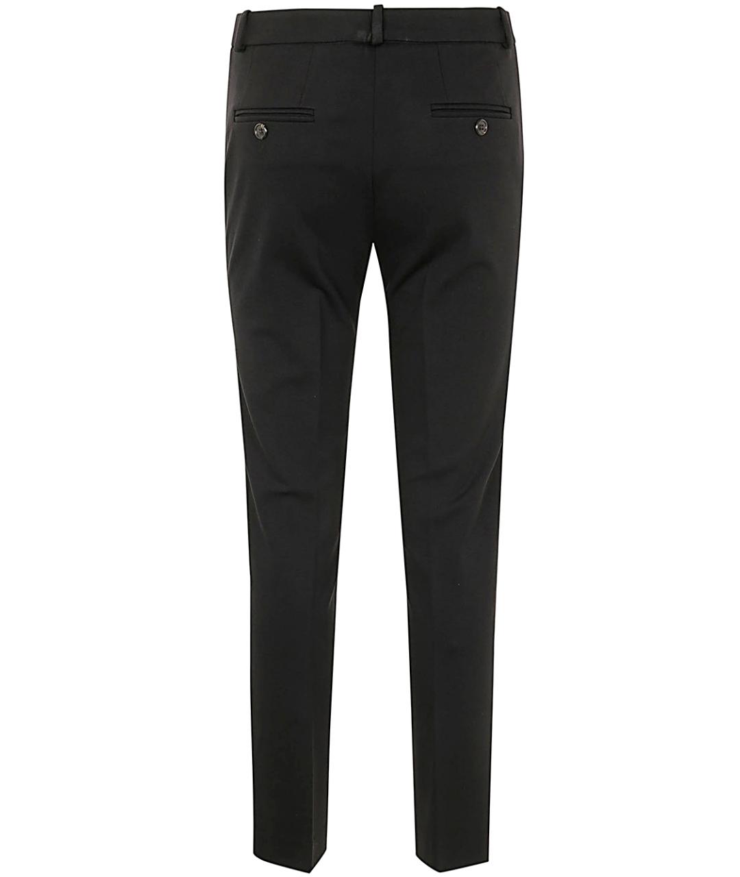 KILTIE Черные полиамидовые прямые брюки, фото 2