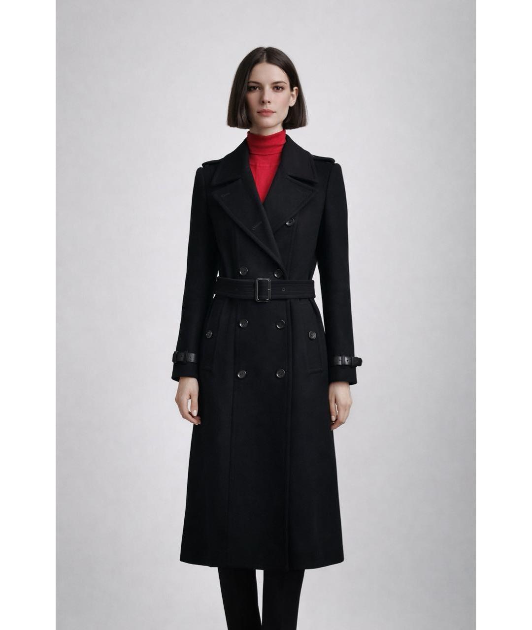 BURBERRY Темно-синее шерстяное пальто, фото 8