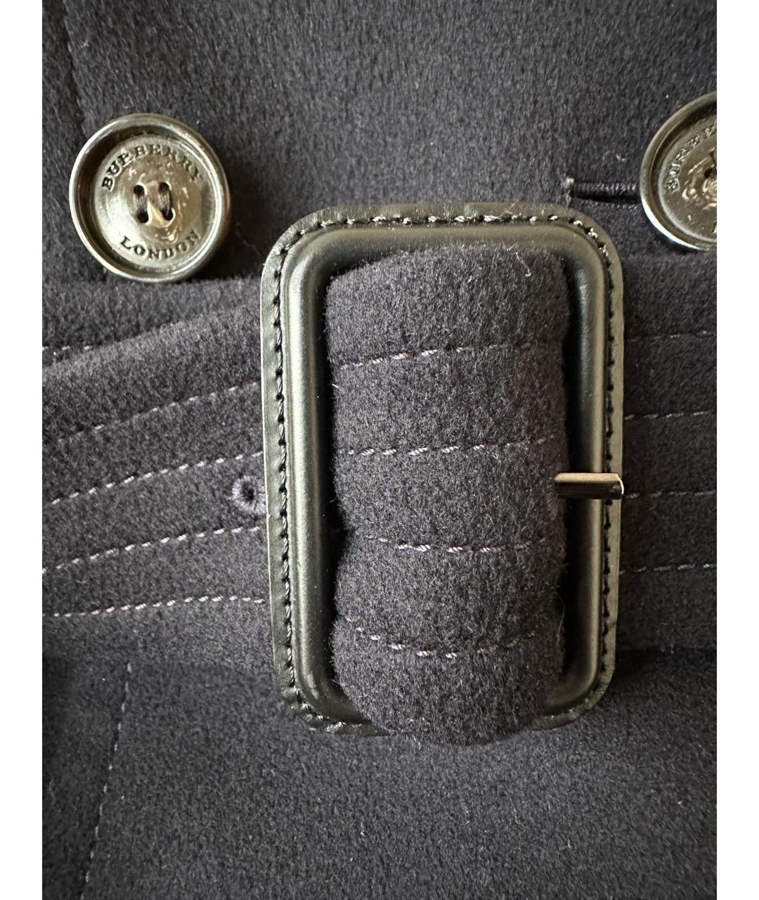 BURBERRY Темно-синее шерстяное пальто, фото 6