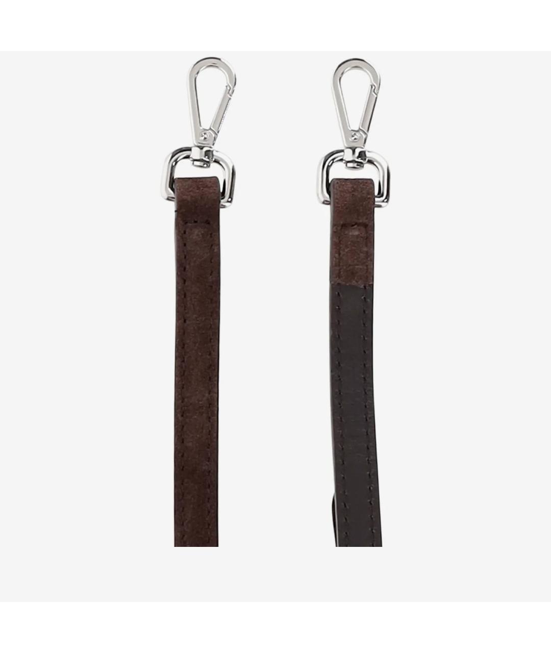 JACQUEMUS Коричневая замшевая сумка с короткими ручками, фото 4