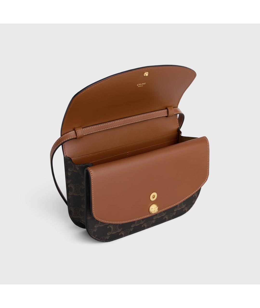 CELINE Коричневая сумка через плечо, фото 5