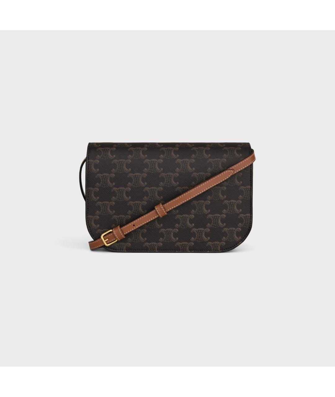 CELINE Коричневая сумка через плечо, фото 4