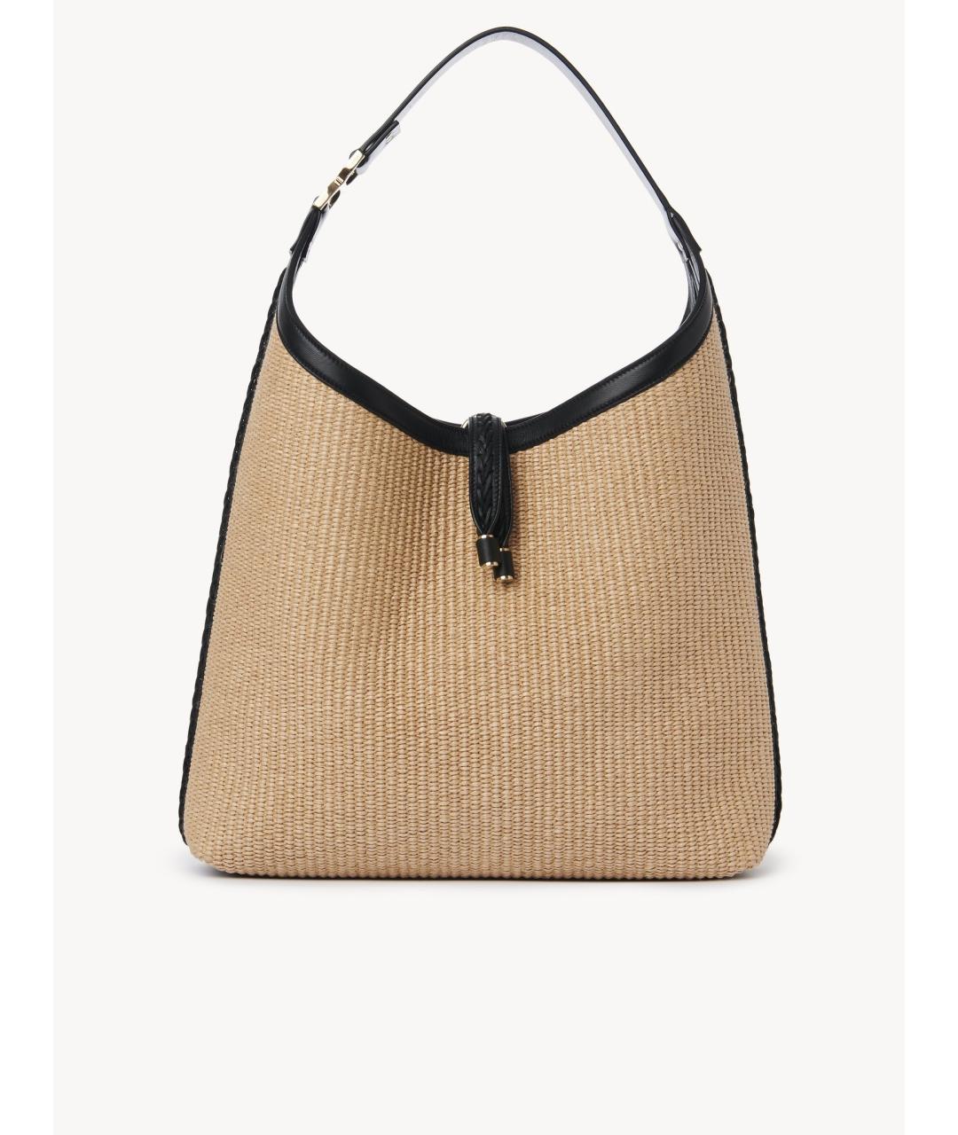 CHLOE Бежевая пелетеная сумка тоут, фото 8