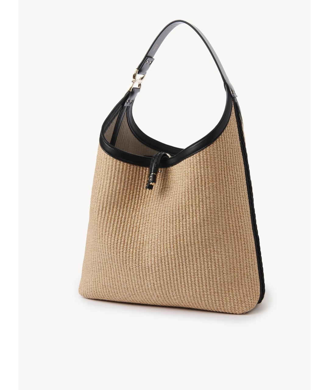 CHLOE Бежевая пелетеная сумка тоут, фото 3