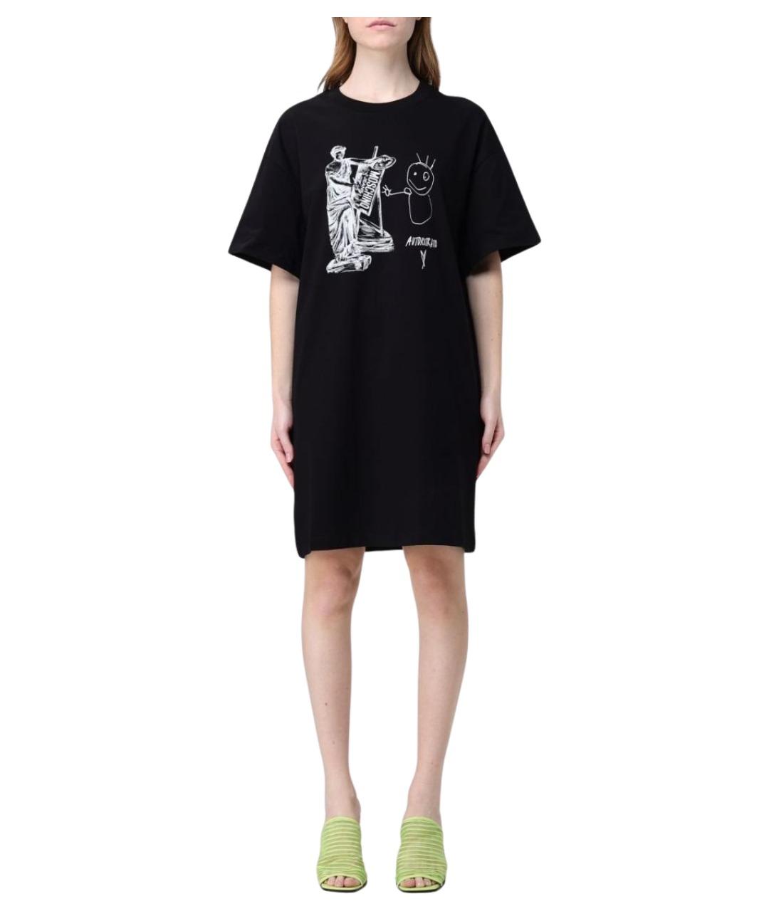 MOSCHINO JEANS Черное хлопковое повседневное платье, фото 1