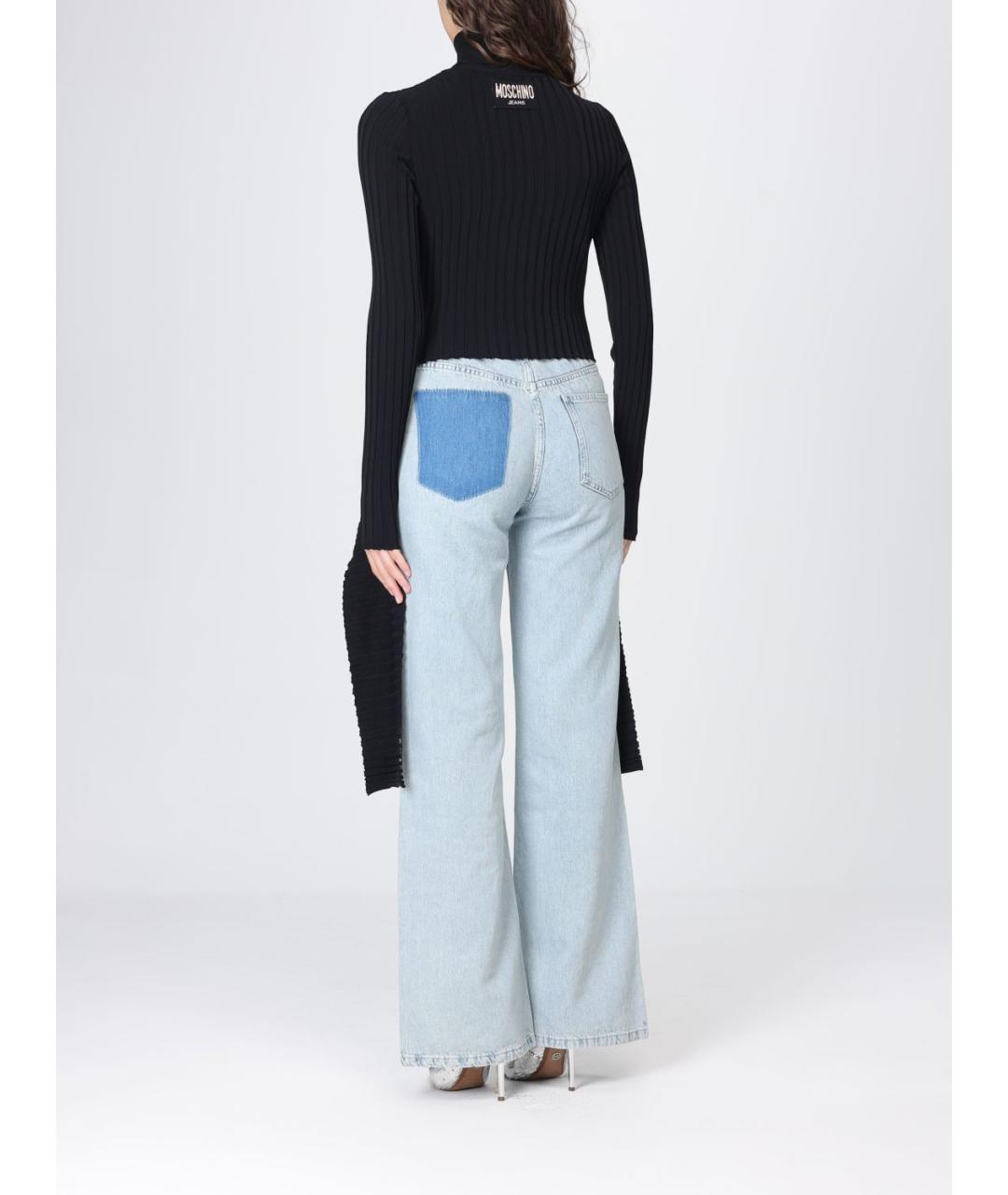 MOSCHINO JEANS Черный вискозный джемпер / свитер, фото 2