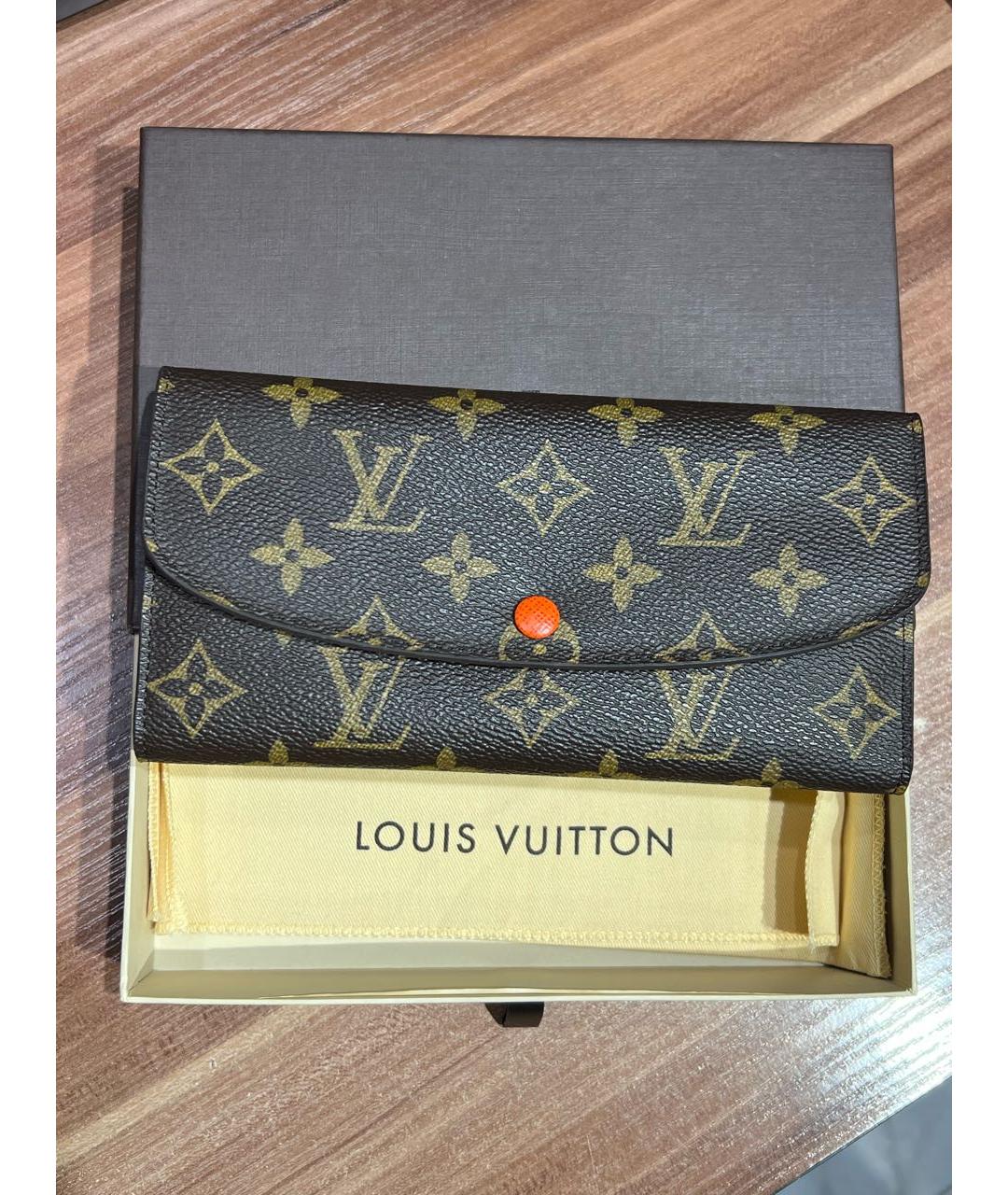 LOUIS VUITTON Коричневый кошелек, фото 8