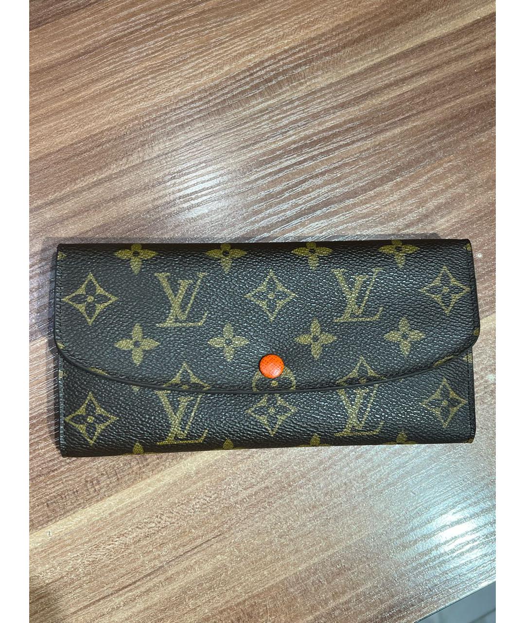 LOUIS VUITTON Коричневый кошелек, фото 9
