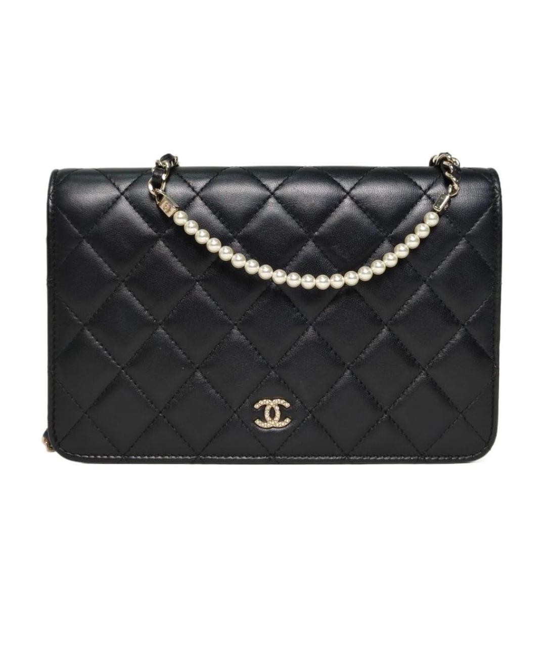 CHANEL Черная кожаная сумка через плечо, фото 1