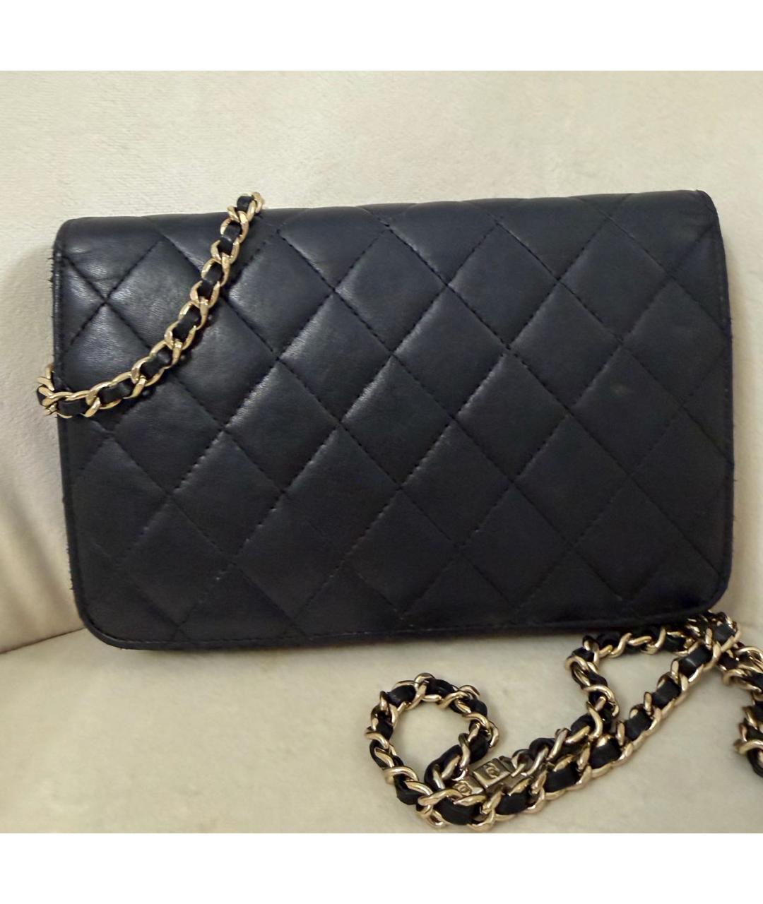 CHANEL Черная кожаная сумка через плечо, фото 3