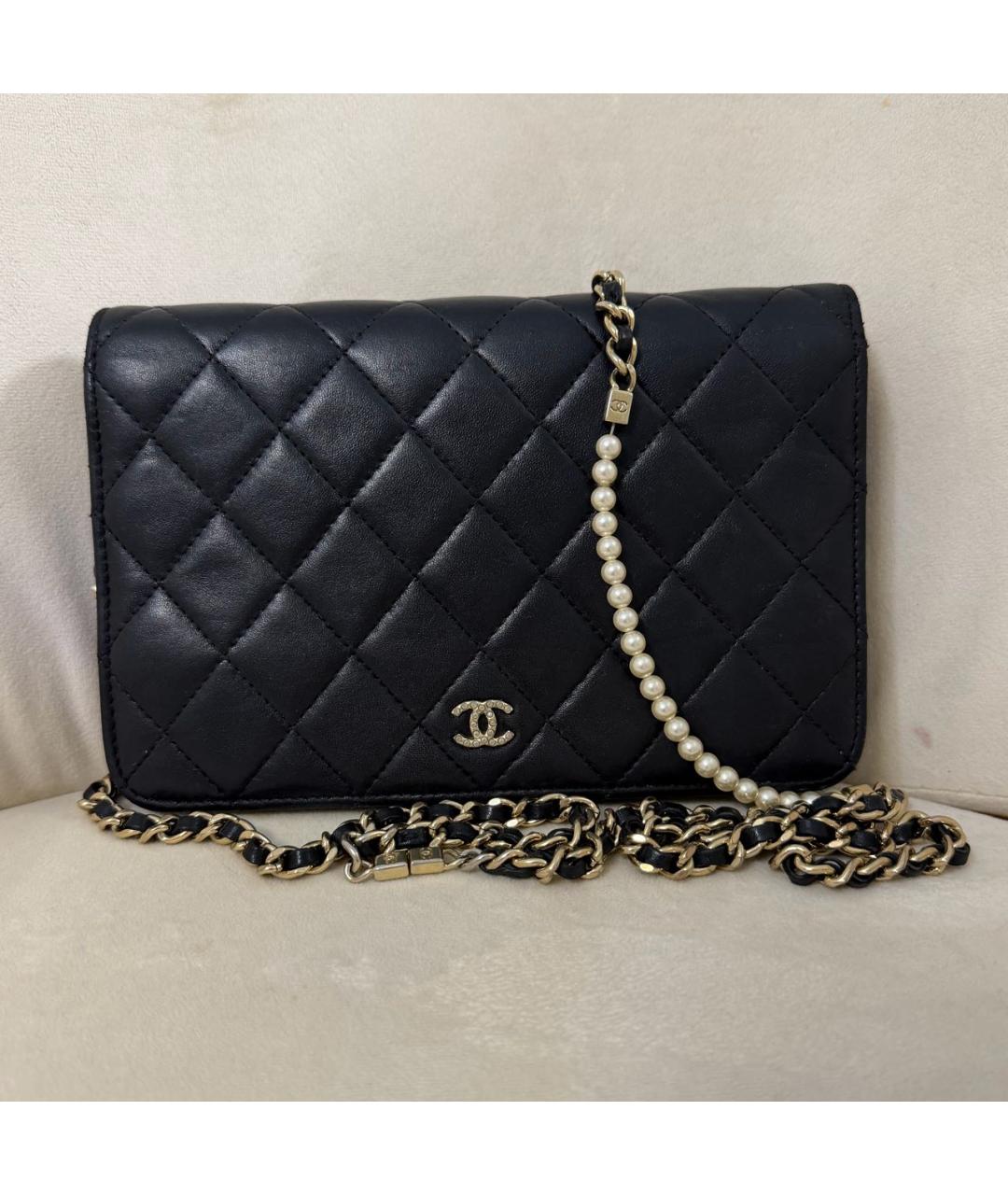 CHANEL Черная кожаная сумка через плечо, фото 2