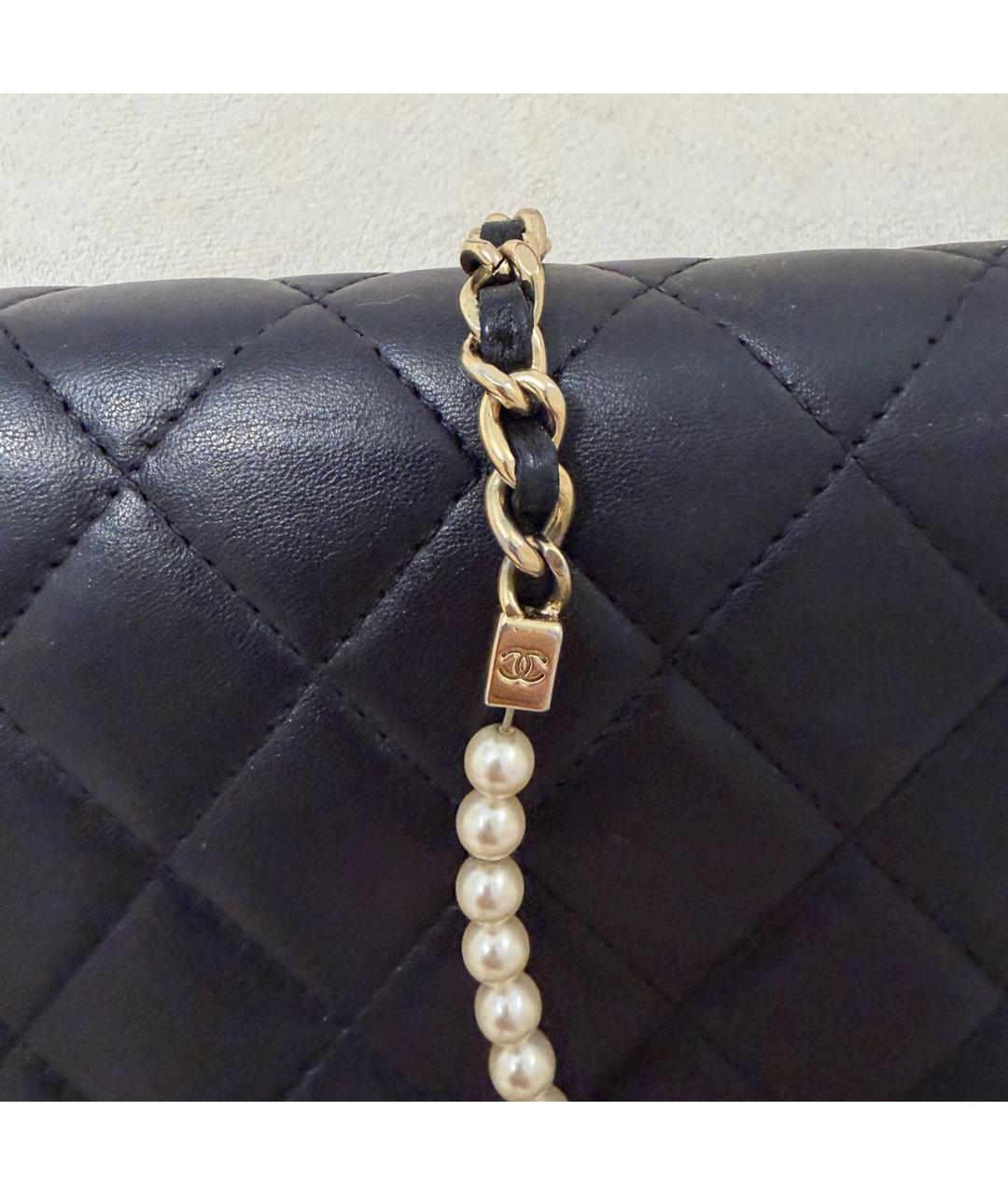 CHANEL Черная кожаная сумка через плечо, фото 4