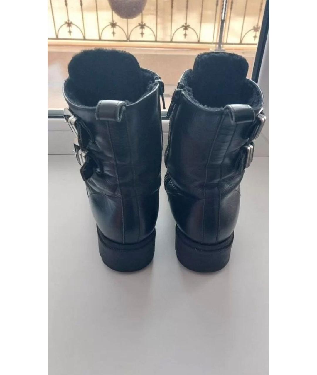 PHILIPP PLEIN Черные кожаные ботинки, фото 4