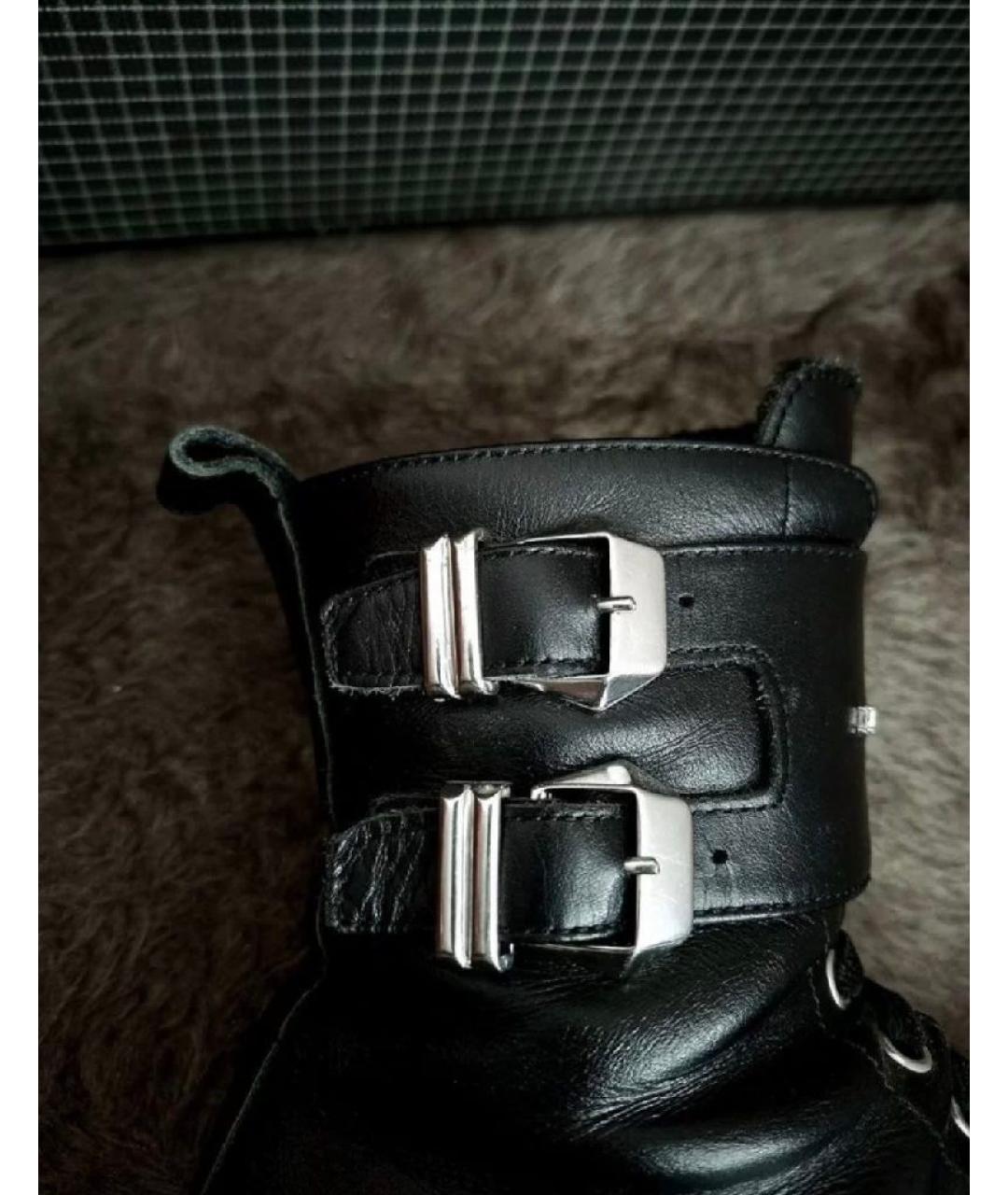 PHILIPP PLEIN Черные кожаные ботинки, фото 7