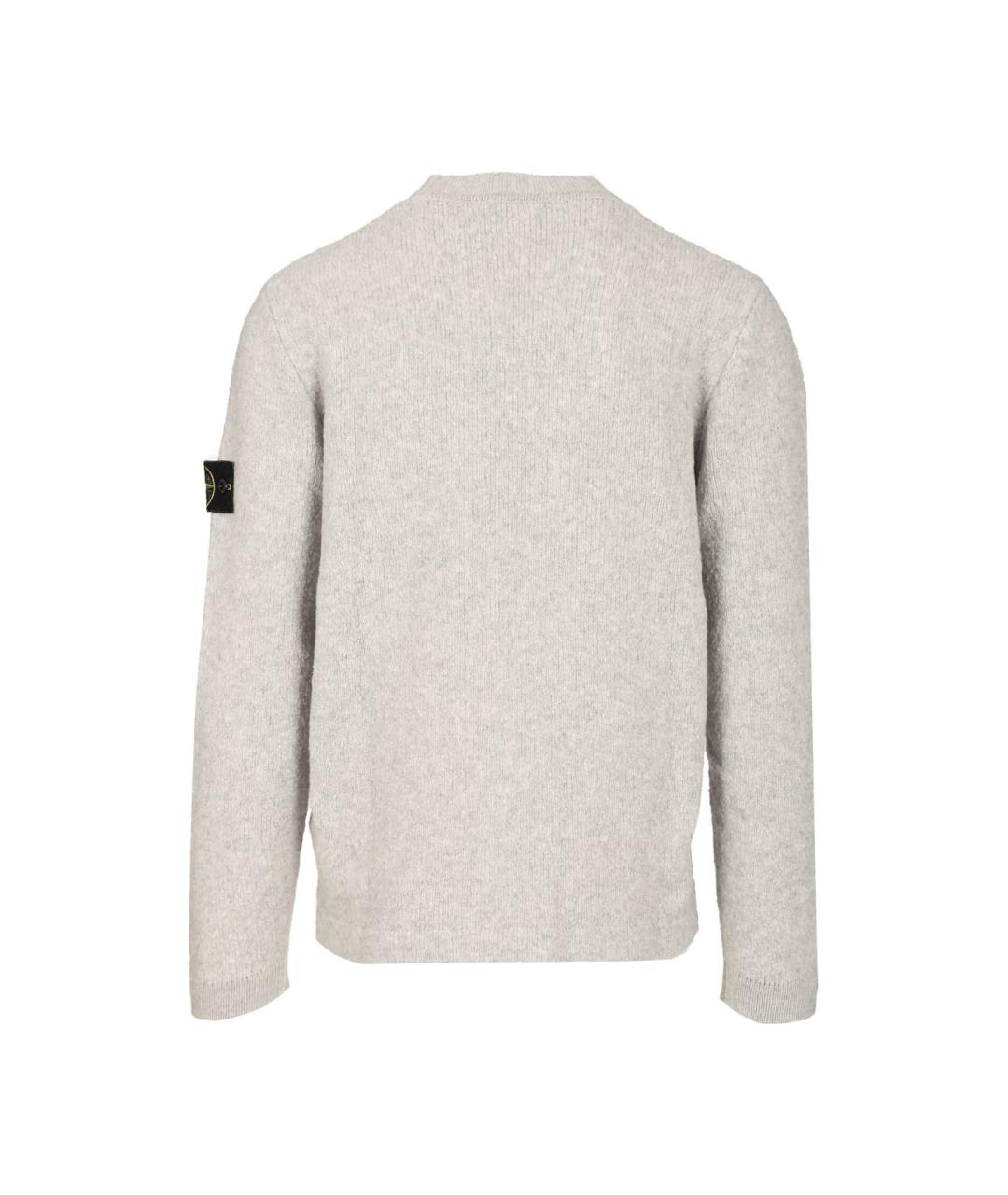 STONE ISLAND Серый хлопковый джемпер / свитер, фото 2